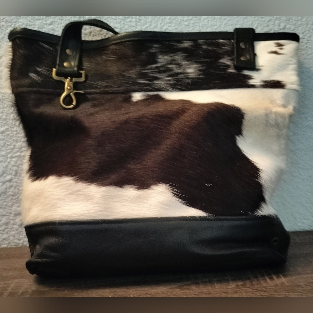 Cowhide Leather Tote Bag